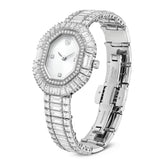 Matrix Octagon watch, Baguette cut, Metal bracelet, Silver tone, Stainless steel